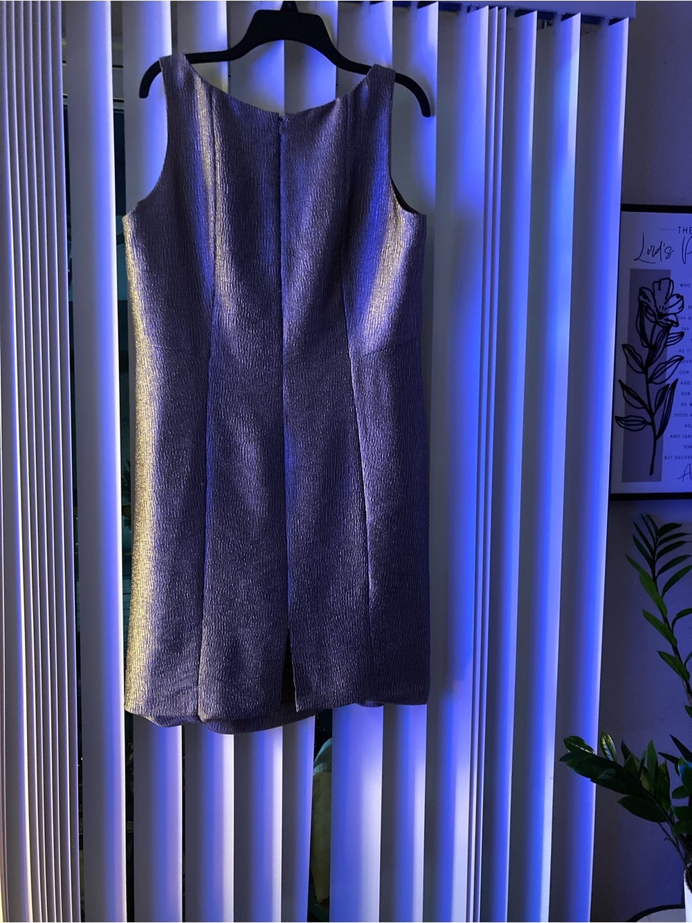 Nine West Metallic Purple Sheath Dress